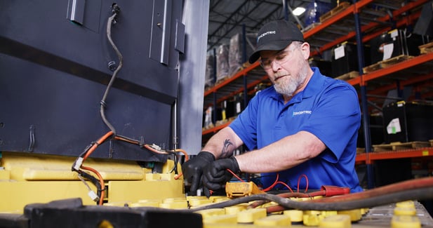 Concentric provides forklift battery maintenance for material handling operations.