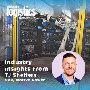 TJ Shelters, SVP of Motive Power from Concentric interview with Inbound Logistics.