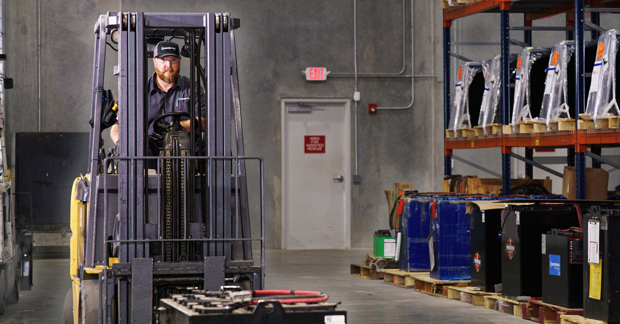Concentric provides forklift battery maintenance for the material handling industry.